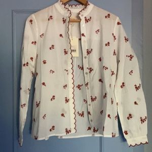 Sezane Louise embroidered blouse